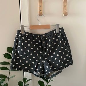 Madewell tailored shorts polka dot size 0
